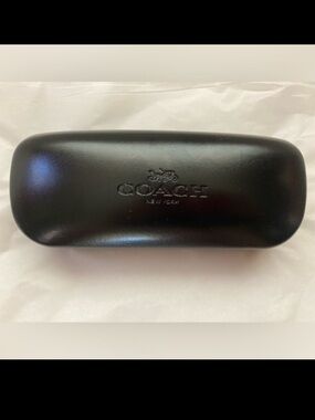 COACH New York black eyeglasses case hard shell